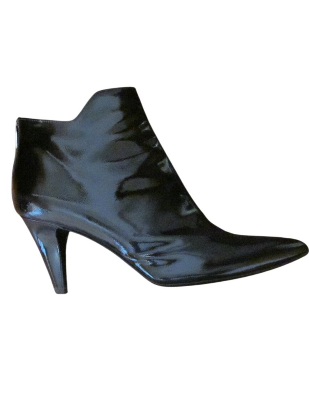 Aquatalia by Marvin K Black Patent Leather Heeled Ankle Booties - Size 9